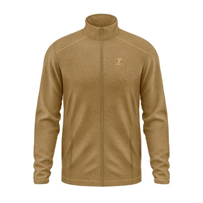 Camel Tam Fermuarlı Unisex Polar