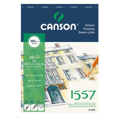 Canson 1557 Resim Ve Çizim Blok 180Gr A4 20Yp Üstten Spiralli Resim Defteri - Seçenekler: a4, a3, a5