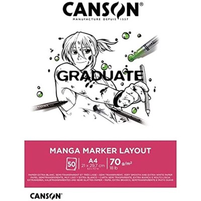 Canson Layout Blok, A4, 50 Yaprak, Ekstra Düz, 70 g