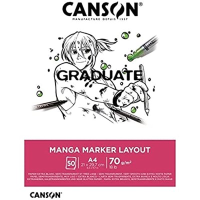 Canson Layout Blok, A4, 50 Yaprak, Ekstra Düz, 70 g
