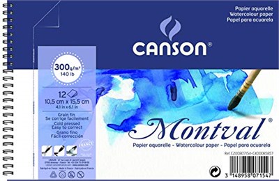 Canson Montval Eskiz ve Resim Defteri, Spiralli, 12 Sayfa, 5X15, 300G