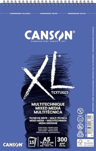 Canson Spp Canxl Mix Media 15S A5 300G Çok Amaçlı Blok