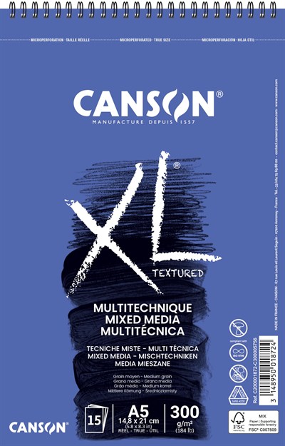 Canson Spp Canxl Mix Media 15S A5 300G Çok Amaçlı Blok