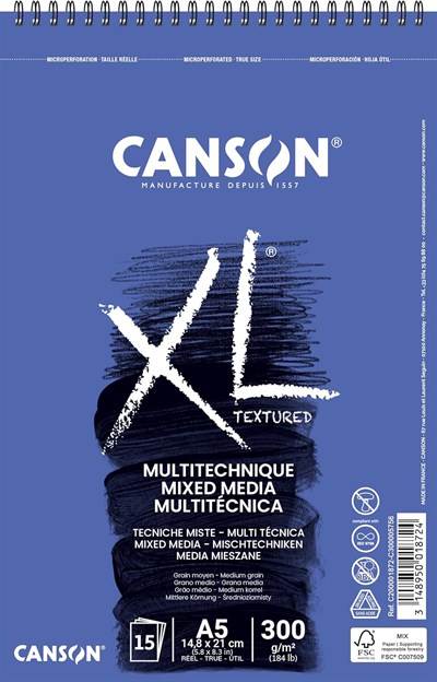Canson Spp Canxl Mix Media 15S A5 300G Çok Amaçlı Blok
