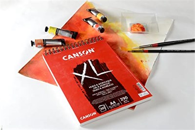 CANSON XL® Huile & Acrylique, yağlı ve akrilik boya bloğu, DIN A4, 30 yaprak, 290 g/m² - Seçenekler: DIN A4, DIN A3