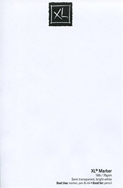 Canson XL Serisi Keçeli Kalem, Yarı Saydam, Kalem, Kalem veya İşaretleyici için, Katlama, 8,2 kg, 9 x 12 inç, Beyaz, 100 Yaprak (400023336)