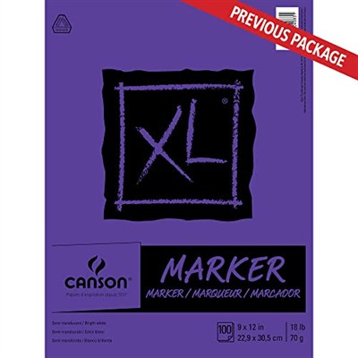 Canson XL Serisi Keçeli Kalem, Yarı Saydam, Kalem, Kalem veya İşaretleyici için, Katlama, 8,2 kg, 9 x 12 inç, Beyaz, 100 Yaprak (400023336)
