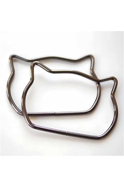 Çanta Sapi Metal Kedi Siyah