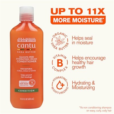 Cantu Doğal Saçlar İçin Shea Tereyağlı Krem Kremi Saç Kremi, 13,5 fl oz (Ambalaj değişebilir)