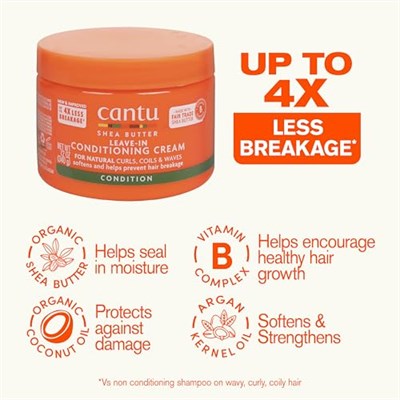 Cantu, Doğal Saçlar İçin Shea Tereyağlı Krem, 12 oz (Ambalaj değişebilir)