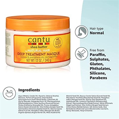 Cantu Shea Tereyağı Derin İşlem Maskesi, 12 Ons