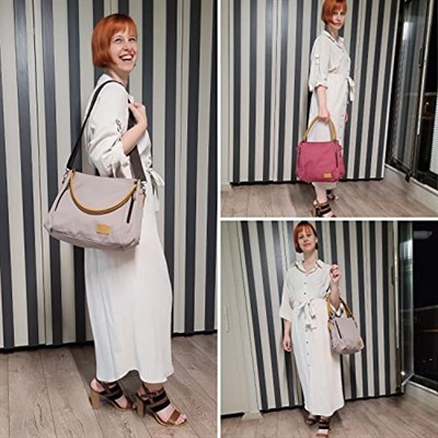 Cappadocia Vintage Kadınlar için Büyük Kanvas Omuz El Günlük Tote Çanta Çok Cepli