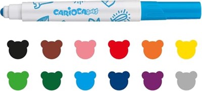 CARIOCA 12 RENK BABY JUMBO KEÇELİ KALEM 42814