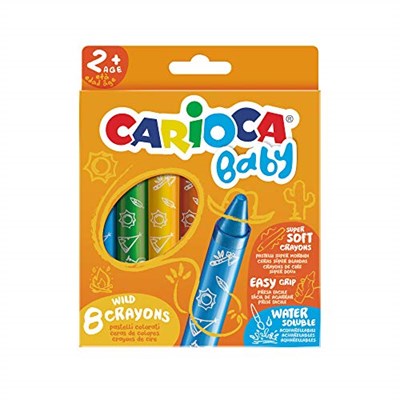 Carioca Jumbo Bebek Elleri Kirletmeyen Pastel Boya Kalemi 8Li 2 Yaş+