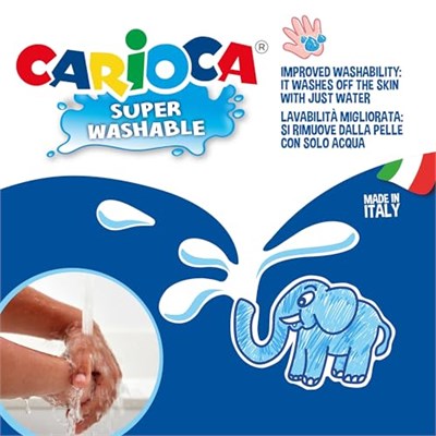 Carioca Jumbo Süper Yıkanabilir Keçeli Boya Kalemi, 12Li
