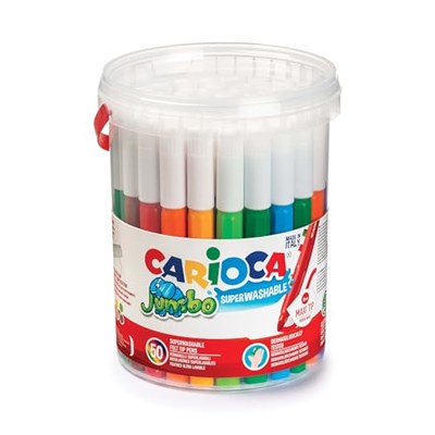 Carioca Jumbo Süper Yıkanabilir Keçeli Boya Kalemi 50Li