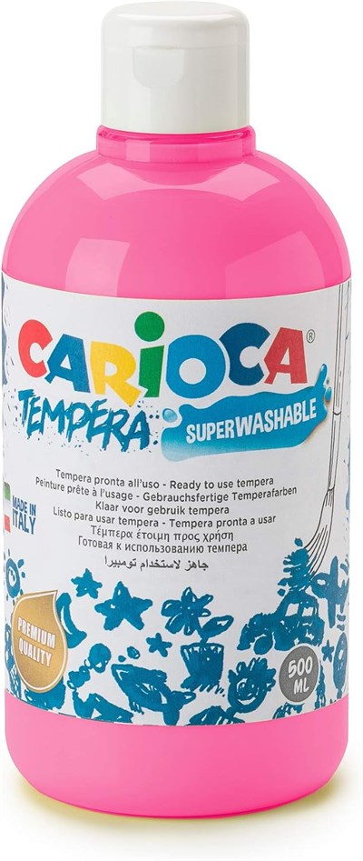 Carioca Tempera Suluboya Süper Yıkanabilir Pembe 500 ml - Seçenekler: 250 ml, 500 ml, 1000 ml