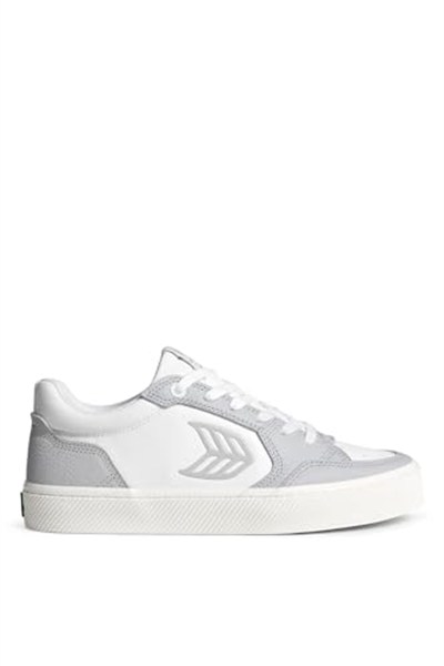 Cariuma Vallely Leather Accents Beyaz - Gri Deri Sneaker Ayakkabı, 421401W62W