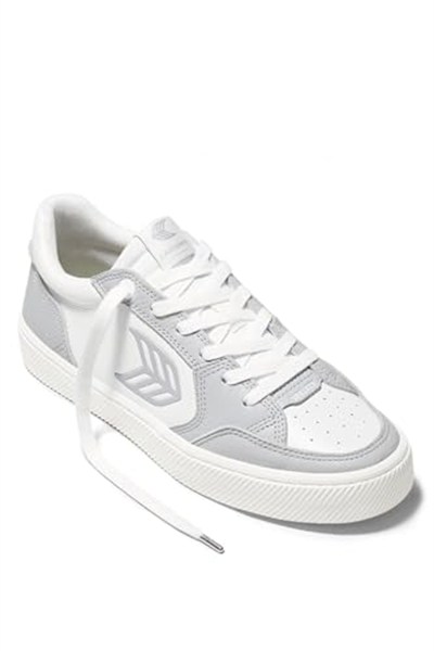 Cariuma Vallely Leather Accents Beyaz - Gri Deri Sneaker Ayakkabı, 421401W62W