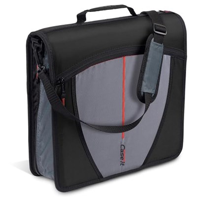 Case-it The Mighty Zip Tab Fermuarlı Klasör - 7,5 cm O Halkalar - 5 Renkli Sekme Genişleyen Dosya Klasörü - Çoklu Cep - 600 Sayfa Kapasitesi - Omuz Askısı ile B - Seçenekler: 1 Pack, Case of 6, Single