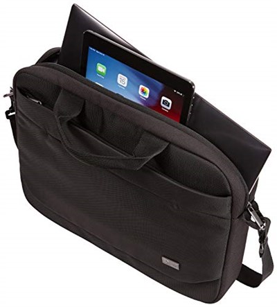 Case Logic Advantage Attaché dizüstü bilgisayar çantası, tablet ve küçük cihazlar için ön bölme, siyah