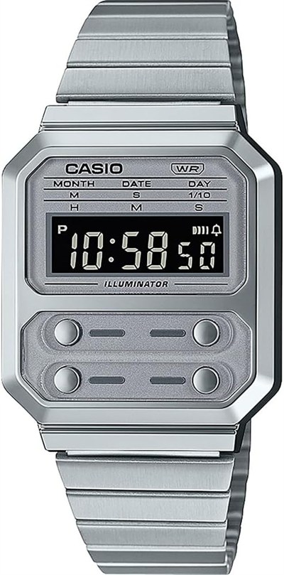 Casio A100WE-7BDF Kol Saati, Gri, Standart