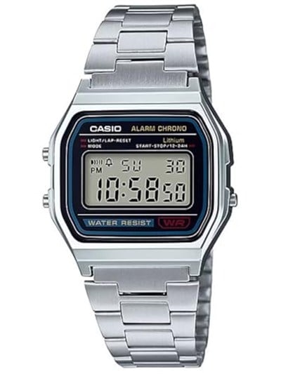 Casio A158WA-1DF Retro Unisex Kol Saati , Gri , Standart