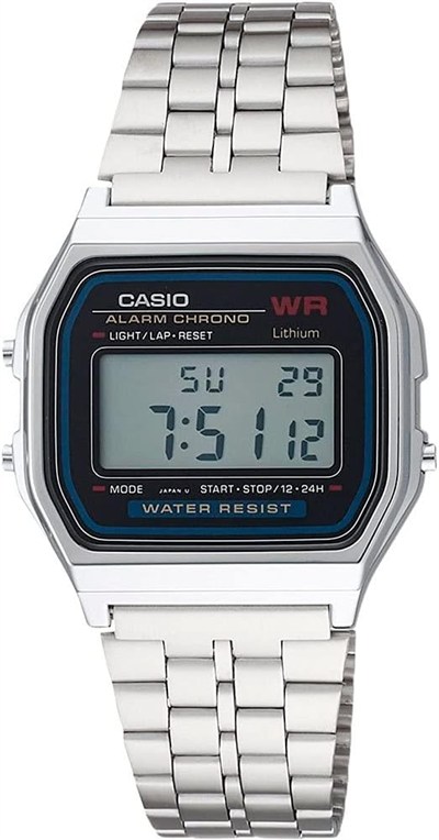 Casio A159WA-N1DF Retro Unisex Kol Saati, Gri, Standart