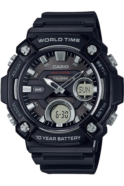 Casio AEQ-120W-1AVDF Kol Saati, Siyah, Standart