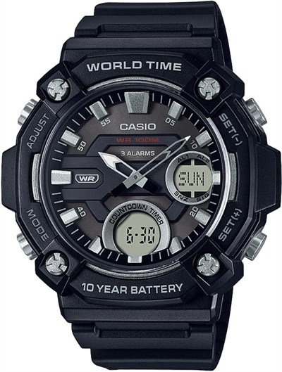 Casio AEQ-120W-1AVDF Kol Saati, Siyah, Standart