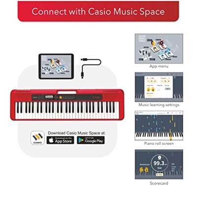 Casio Casiotone CT-S200RDC2 Kırmızı 61 Tuşlu Org