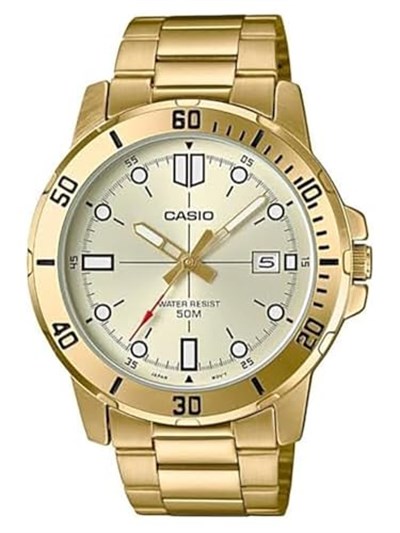 Casio Erkek MTP-VD01G-9EVUDF Standart Kol Saati, Altın Sarısı, Standart