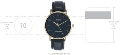 Casio Erkek MTP-VT01GL-1B2UDF Standart Kol Saati, Siyah, Standart