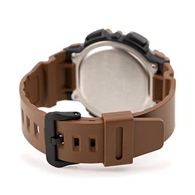 Casio Erkekler İzle Çok Fonksiyonlu Dijital Şeffaf Kadran Reçine Bant WS-1500H-5AVDF., kahverengi, kayış