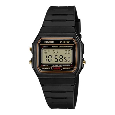 Casio F-91WG-9QDF Standart Erkek Kol Saati, Siyah