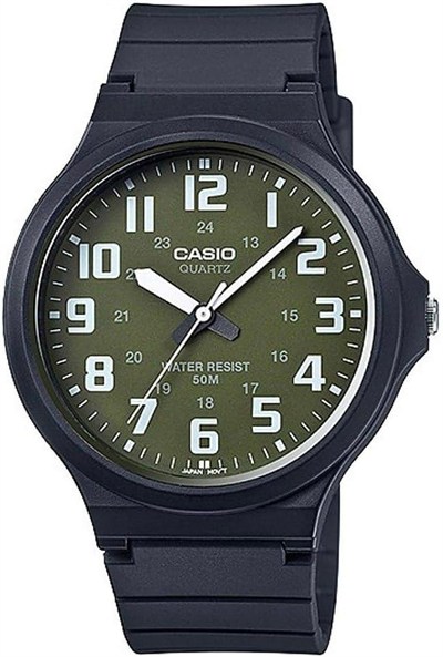 Casio MW-240-3BVDF Standart Erkek Kol Saati, Siyah, Standart