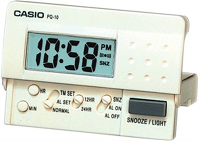 Casio PQ-10-7R Masa Saati, Beyaz, Standart