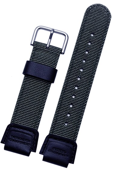 Casio Sgw300 / Casio Ae1000 Saat Uyumlu Haki Renk Kumaş Tekstil Saat Kordonu Kayışı SGW300