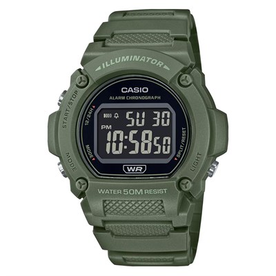 Casio W-219HC-3BVDF Kol Saati, Yeşil, Standart