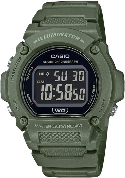 Casio W-219HC-3BVDF Kol Saati, Yeşil, Standart