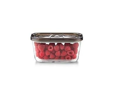 CASO VacuBoxx Eco M vakumlu taze saklama kabı, 800 ml hacim, basınca duyarlı ve sıvı gıdalar için, BPA içermez, fırına dayanıklı, bulaşık makinesinde yıkanabilir, dondurucuya uygun