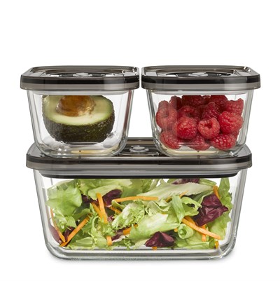 Caso VacuBoxx Vakumlu Saklama Kabı Seti - Seçenekler: vakum kabı seti, Vakum kabı (2 x 500 ml)...