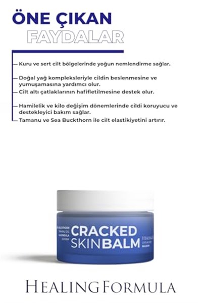 Çatlak Deri Balsamı, Sea Buckthorn, Tamanu Oil, Calendula ve Jojoba ile, Nemlendirici, 50 ml