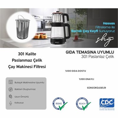 Çay Makinesi Filtresi/Süzgeci Arçelik Çay Makinesi ile uyumlu (Büyük) - Seçenekler: Büyük, Midyum