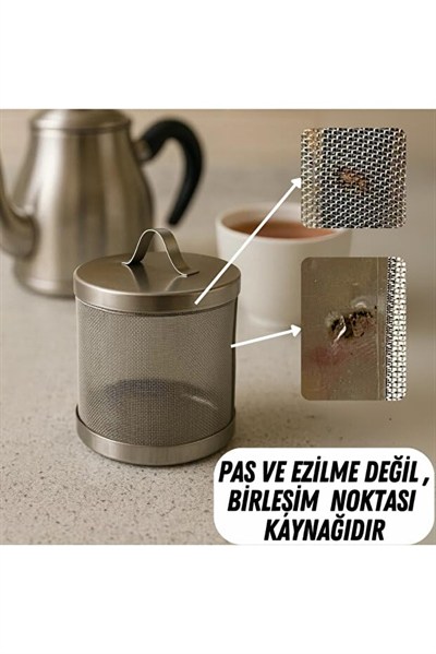 Çay Süzgeci Çaydanlık Ve Demlik Içi Süzgeç Paslanmaz Çelik 9,5 Cm