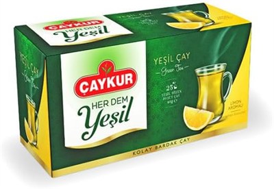 Çaykur Limonlu Yeşil Çay Süzme Poşet 40g (25x1.6)