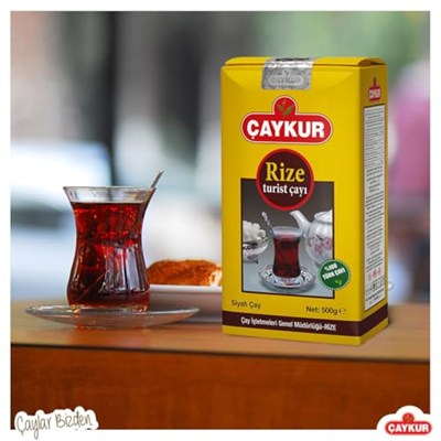 ÇAYKUR Rize Turist siyah çay, otantik Türk yaprak çayı, zengin aroma ve yumuşak tat, günlük lezzet ve kahvaltı çayı için, 1000 g