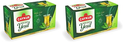Çaykur Yeşilçay Süzme Poşet Sade 40 gr x 12 2li paket