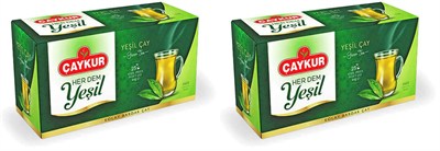 Çaykur Yeşilçay Süzme Poşet Sade 40 gr x 12 2li paket