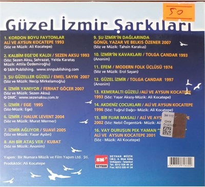 Cd Güzel Izmir Şarkıları/Songs Of Beautiful Izmir Cd